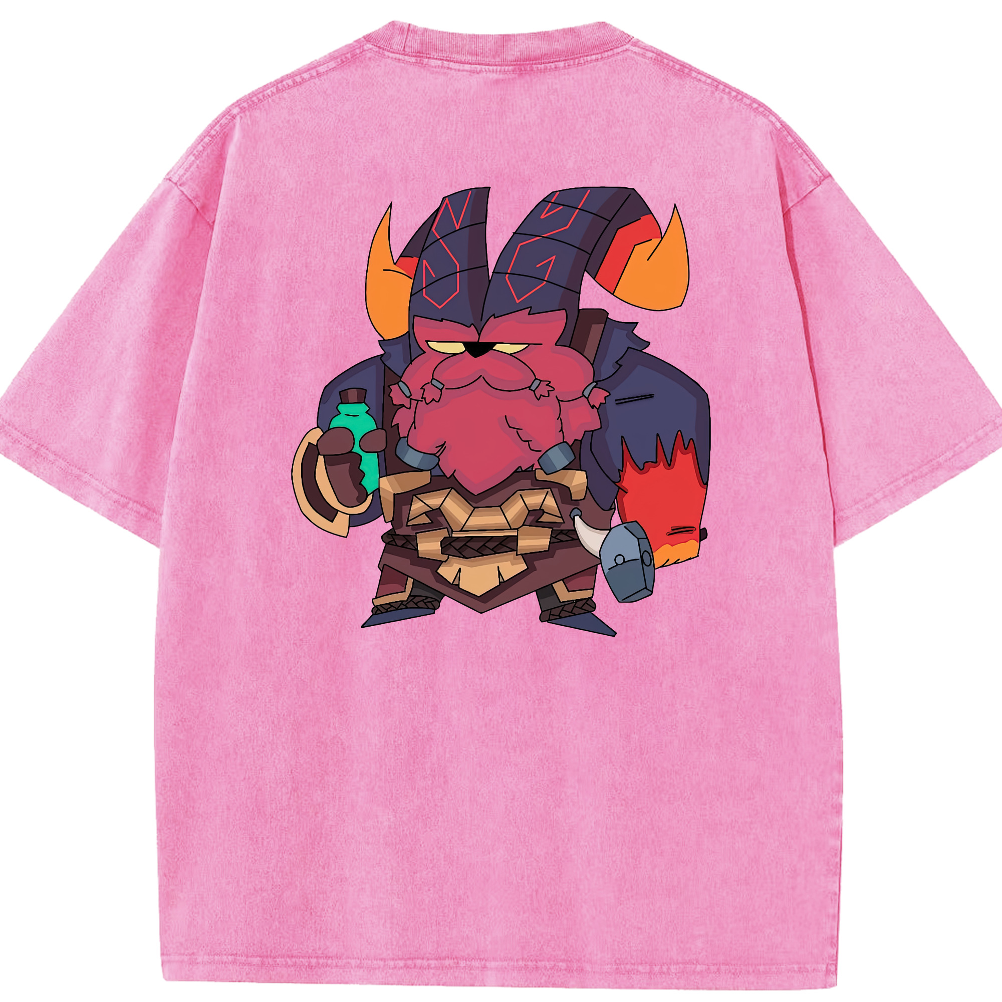 リーグ・オブ・レジェンド League of Legends LOL 綿100% ヴィンテージ風 半袖Tシャツ（背面プリント）